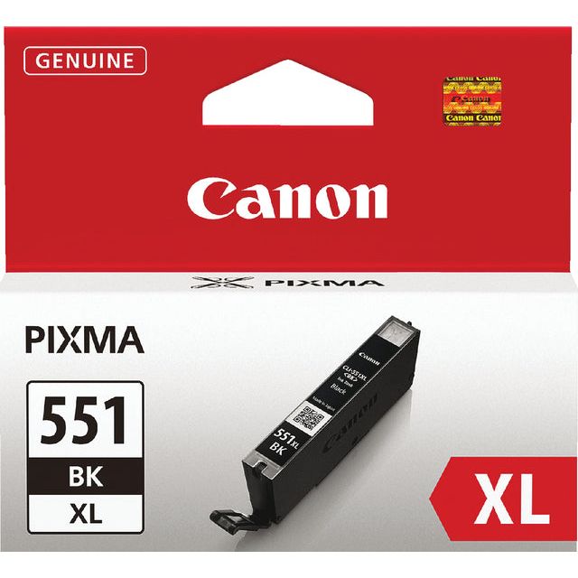 Canon - inktcartridge CLI-551BK-XL, 950 pagina's, OEM 6443B001, zwart