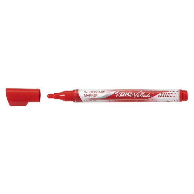 Bic - Viltstift Liquid whiteboard rond rood medium | 12 stuks