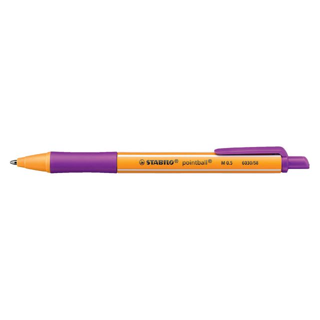 Stabilo - Ballpoint Pointball 6030/58 M Lila | Boîte extérieure une pièce de 10