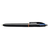BIC -  Balpen  4kleuren pro met ring m zwart | 12 stuks
