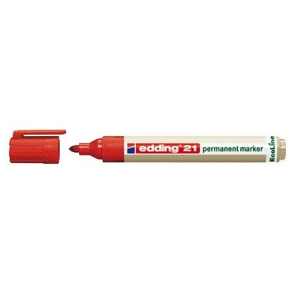 Edding - Felt-tip pen 21 EcoLine round red 1.5-3mm