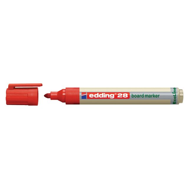 Edding Ecoline - Felt -Tip Edding 28 Blanche-tableau Ecoline autour de 1,5 à 3 mm de rouge