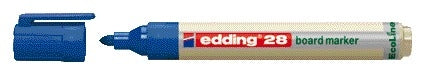 Edding - Pennarello per lavagna bianca 28 EcoLine rotondo 1,5-3 mm blu | 10 pezzi