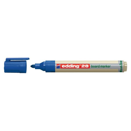 Edding - Pennarello per lavagna bianca 28 EcoLine rotondo 1,5-3 mm blu