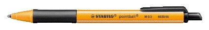 STABILO - Stylo à bille 6030/46 moyen noir | 10 pièces