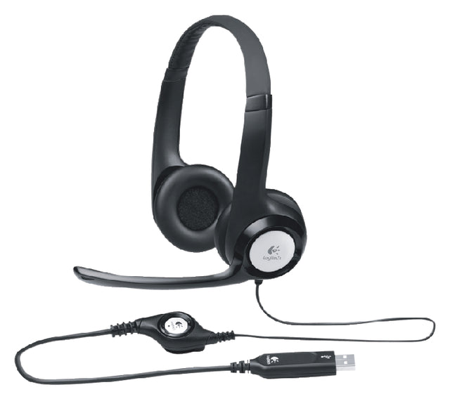 Logitech - Headset H390 Over Ear zwart