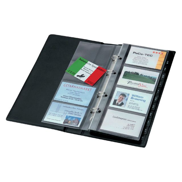 SIGEL - Dossier de carte de visite SIGEL 200KRT 90X58MM Black | 1 pièce | 5 pièces