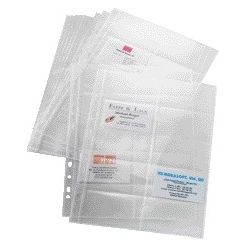 Sigel - Funda para tarjetas de visita VZ351 para carpeta de tarjetas de visita VZ301 álbum VZ301 para 200 tarjetas 2 filas 90x58mm | 10 piezas