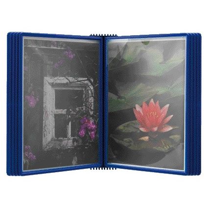 Djois - Elemento de pared Flex-O-Frame premium A4 con 10 bolsillos azul