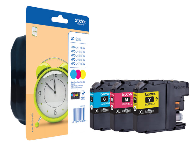 Bruder - Inkcartridge Bruder lc -125xlrbwbp 3 Farben | Blasen Sie ein 3 Stück