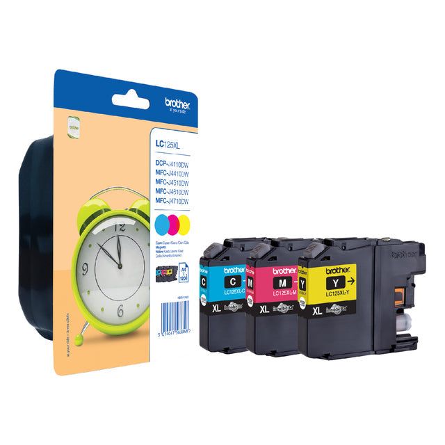 Brother - Inktcartridge  lc-125xlrbwbp 3 kleuren