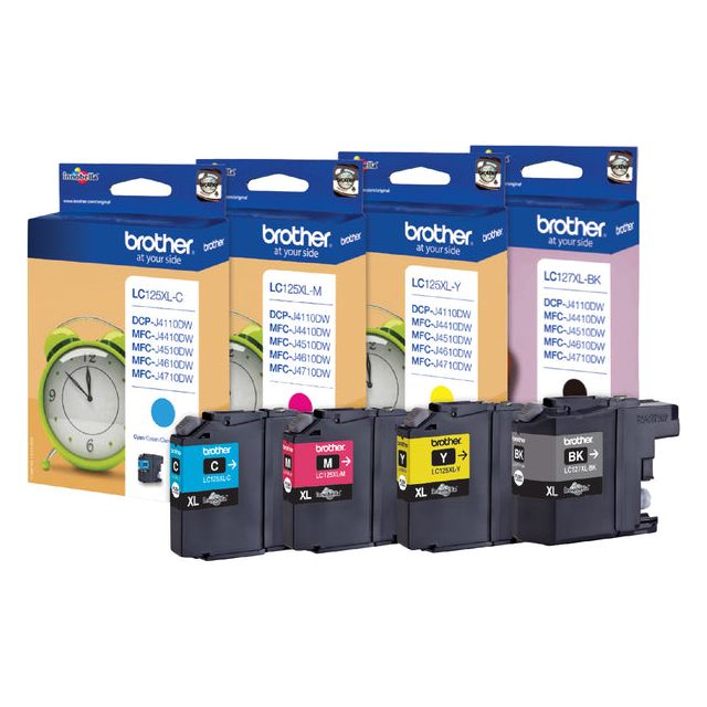 Brother - inktcartridge, 1.200 pagina's, OEM LC-127XLVALBP, 4 kleuren