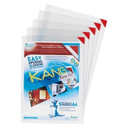 Djois - Präsentationshülle Kang Easy Clic A4 selbstklebend | 6 Stück