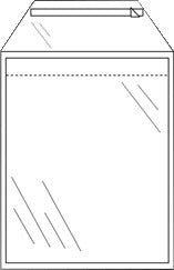 CleverPack - Envelope deed B4 245x350mm self-adhesive transparent 50 pieces