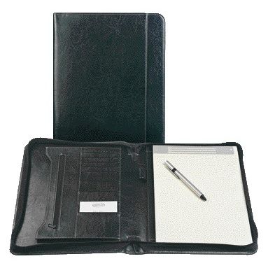 Brepols - Writing folder luxury A4 with zipper including black writing pad
