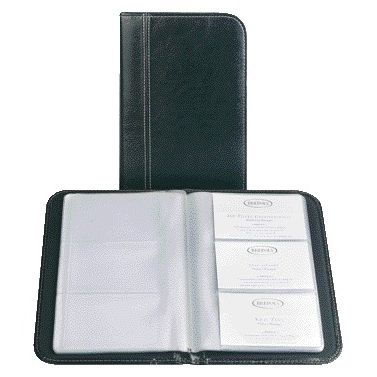 Brepols - Carpeta de tarjetas de visita para 144 piezas negra