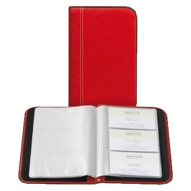 Brepols - Business card folder for 144 pieces red