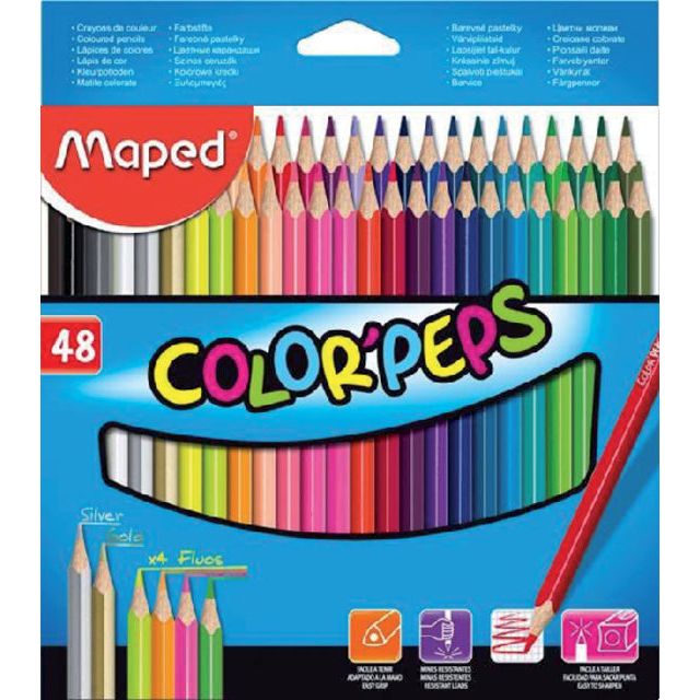 Mapted - Color Color'Pepps de couleur colorée Á 48 Couleurs Définir une pièce de 48