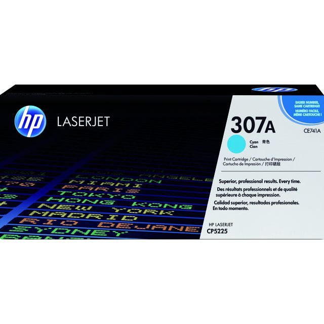 HP - toner 307A, 7300 pagina's, OEM CE741A, cyaan