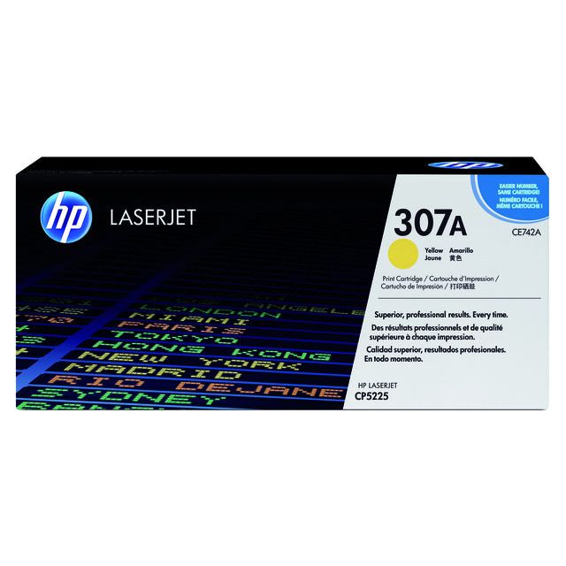 HP - toner 307A, 7 300 pagina's, OEM CE742A, geel