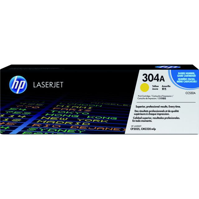 HP - toner 304A, 2 800 pagina's, OEM CC532A, geel