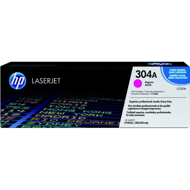 HP - toner 304A, 2 800 pagina's, OEM CC533A, magenta