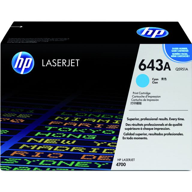 HP - Tonercartridge hp q5951a 643a blauw