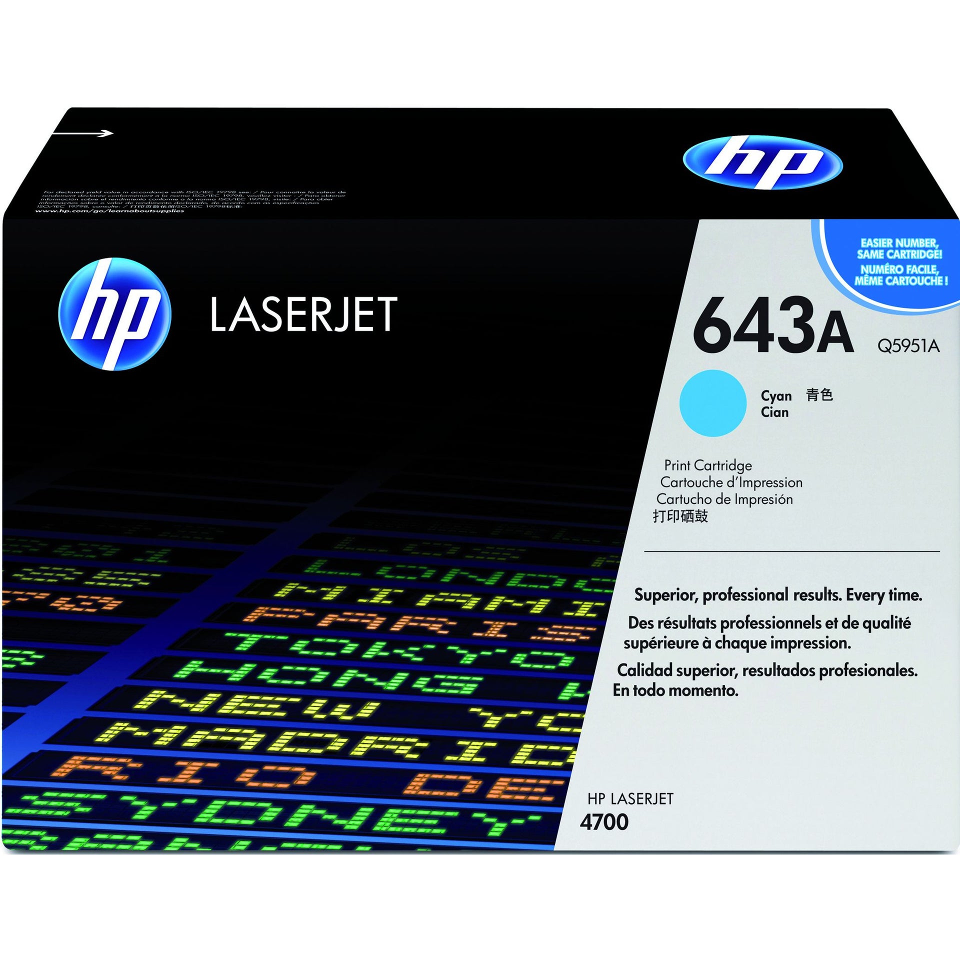 HP -  643A originele cyaan LaserJet tonercartridge