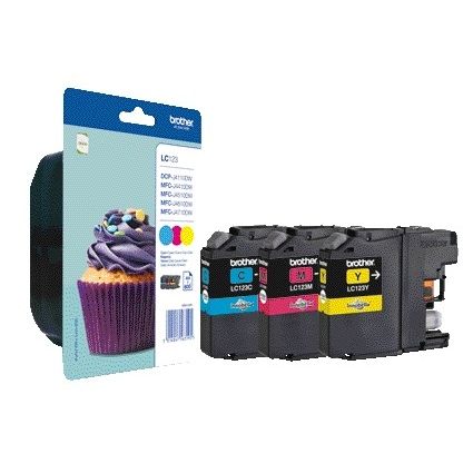 Brother -  LC123RBWBP inktcartridge 3 stuk(s) Origineel Cyaan, Magenta, Geel