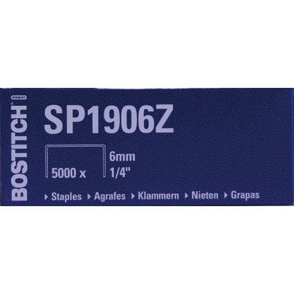 Bostitch - Graffette SP1906Z acciaio 6mm dorso dritto 5000 pezzi