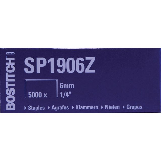 Bostitch - Staples Bostitch SP1906z | Schachtel mit 5000 Stück