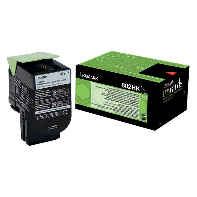 Lexmark - Return Program toner 802, 4.000 pagina's, OEM 80C2HK0, zwart