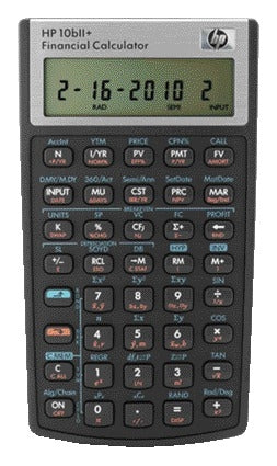 HP -  10bII calculator Pocket Financiële rekenmachine Zwart, Wit