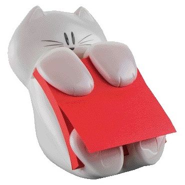 Post-it - Distributeur de bloc-notes Z-Notes Cat 76x76mm avec notes rose