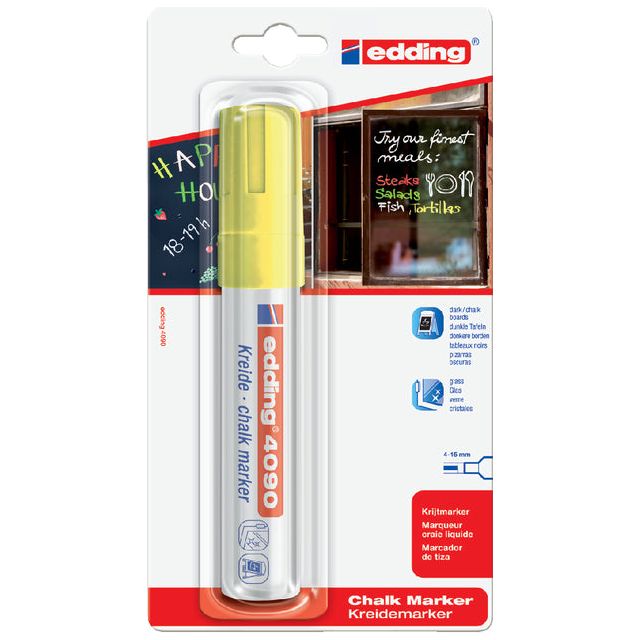 Edding - Chalkstift Edding 4090 Fensterblock 4-15mm Neon GL