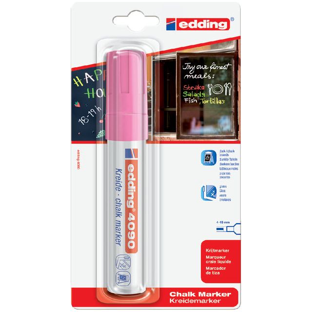 Edding - Chalkstift Edding 4090 Bloc de fenêtre 4-15mm Neon RZ | Blister un 1 morceau