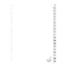 Kangaro - Tabs 23-hole PK420AZM 20-piece alphabet cardboard | 15 pieces