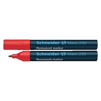 Schneider - Pennarello Maxx 230 rotondo 1-3mm rosso | 10 pezzi