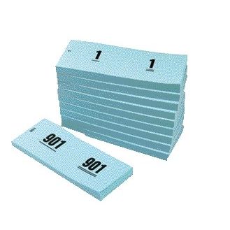 Quantore - Number block 42x105mm numbering 1-1000 blue 10 pieces
