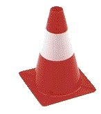 Perel - Cône de démarcation 30cm rouge blanc