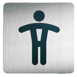 Durable -  Infobord pictogram  vierkant wc heren 150mm