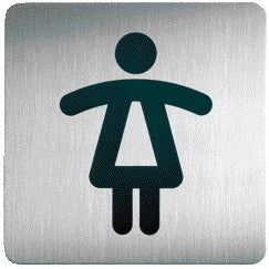 Durable -  Infobord pictogram  vierkant wc dames 150mm