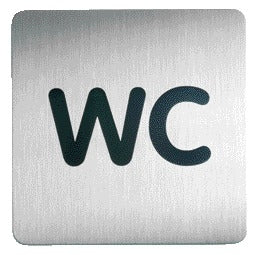 Durable - Panel informativo pictograma 4957 inodoro cuadrado 150mm