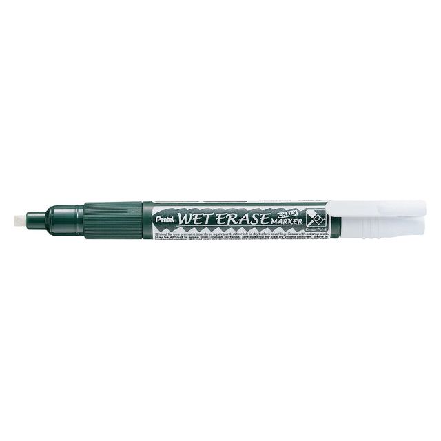 Pentel - Wet Erase Marker wit, schrijfbreedte 2 - 4 mm