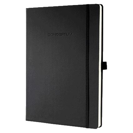 Sigel - Cuaderno Conceptum Pure A4+ línea negro