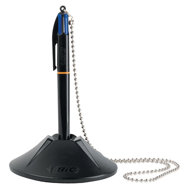 Bic - Baliebalpen pen-desk met ketting zwart | 18 stuks