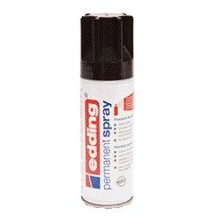 Edding - Paint spray can 5200 permanent spray glossy deep black | 6 pieces