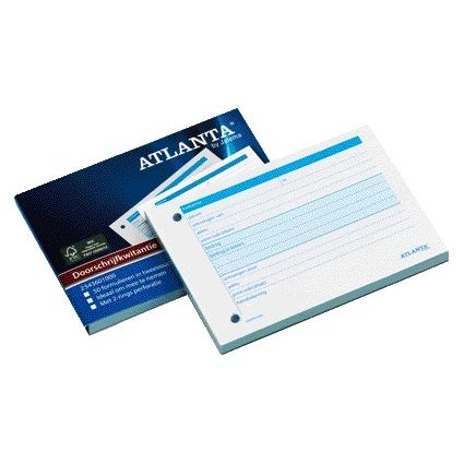 Atlanta - Folleto de recibos Djois A6 copia impresa 50x2 hojas | 5 piezas