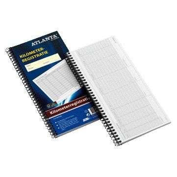 Quantore - Kilometer registration book Djois 40x2 sheet with spiral | 5 pieces