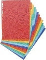Exacompta - Onglets 225x297 mm 11 trous carton brillant 12 pièces